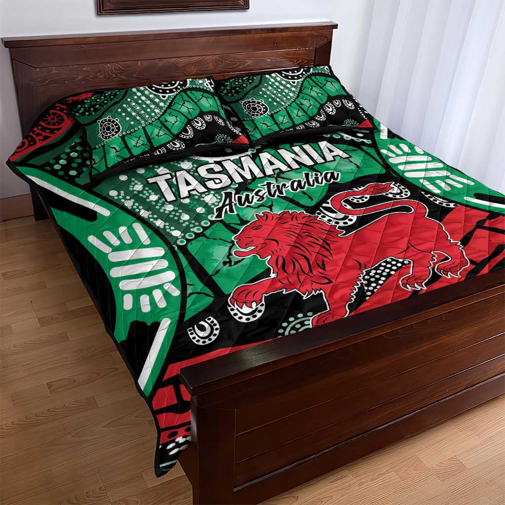 Australia Tasmania State Quilt Bed Set Ubertas et Fidelitas