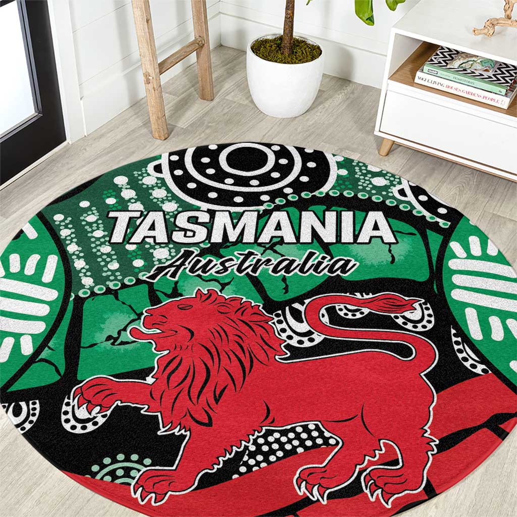 Australia Tasmania State Round Carpet Ubertas et Fidelitas