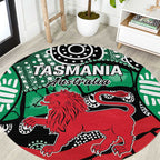 Australia Tasmania State Round Carpet Ubertas et Fidelitas