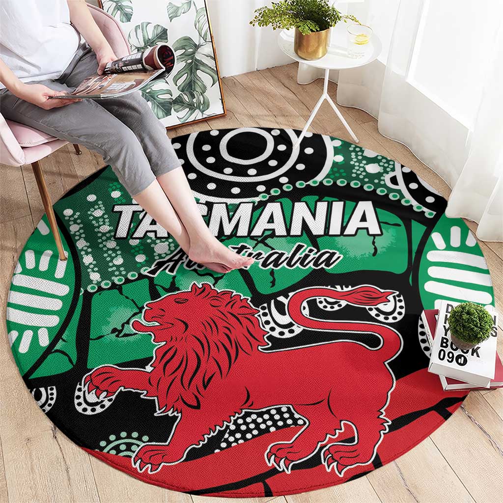 Australia Tasmania State Round Carpet Ubertas et Fidelitas