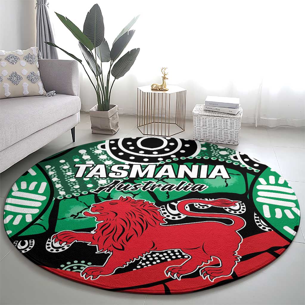 Australia Tasmania State Round Carpet Ubertas et Fidelitas