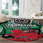 Australia Tasmania State Round Carpet Ubertas et Fidelitas