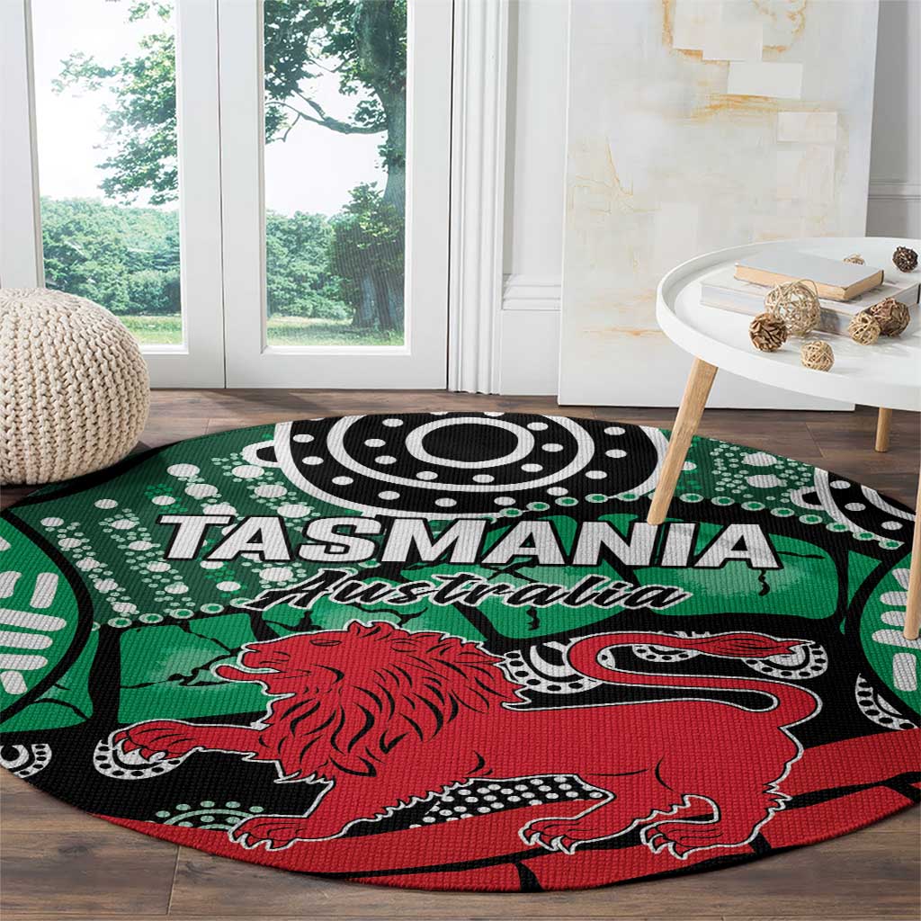 Australia Tasmania State Round Carpet Ubertas et Fidelitas