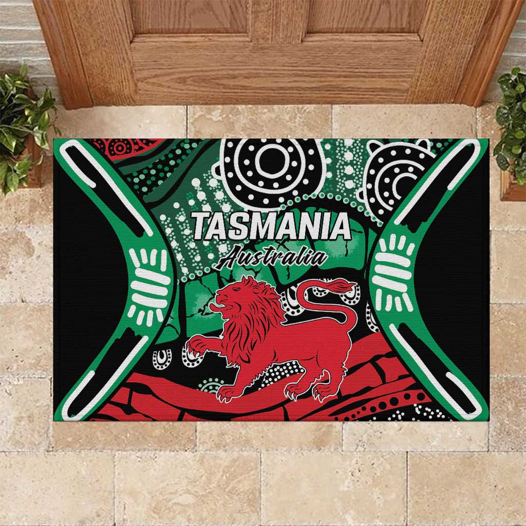 Australia Tasmania State Rubber Doormat Ubertas et Fidelitas