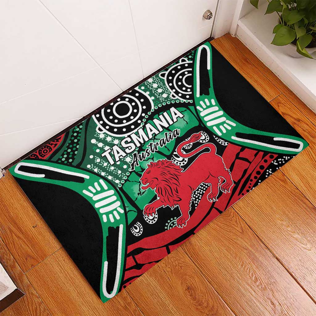 Australia Tasmania State Rubber Doormat Ubertas et Fidelitas