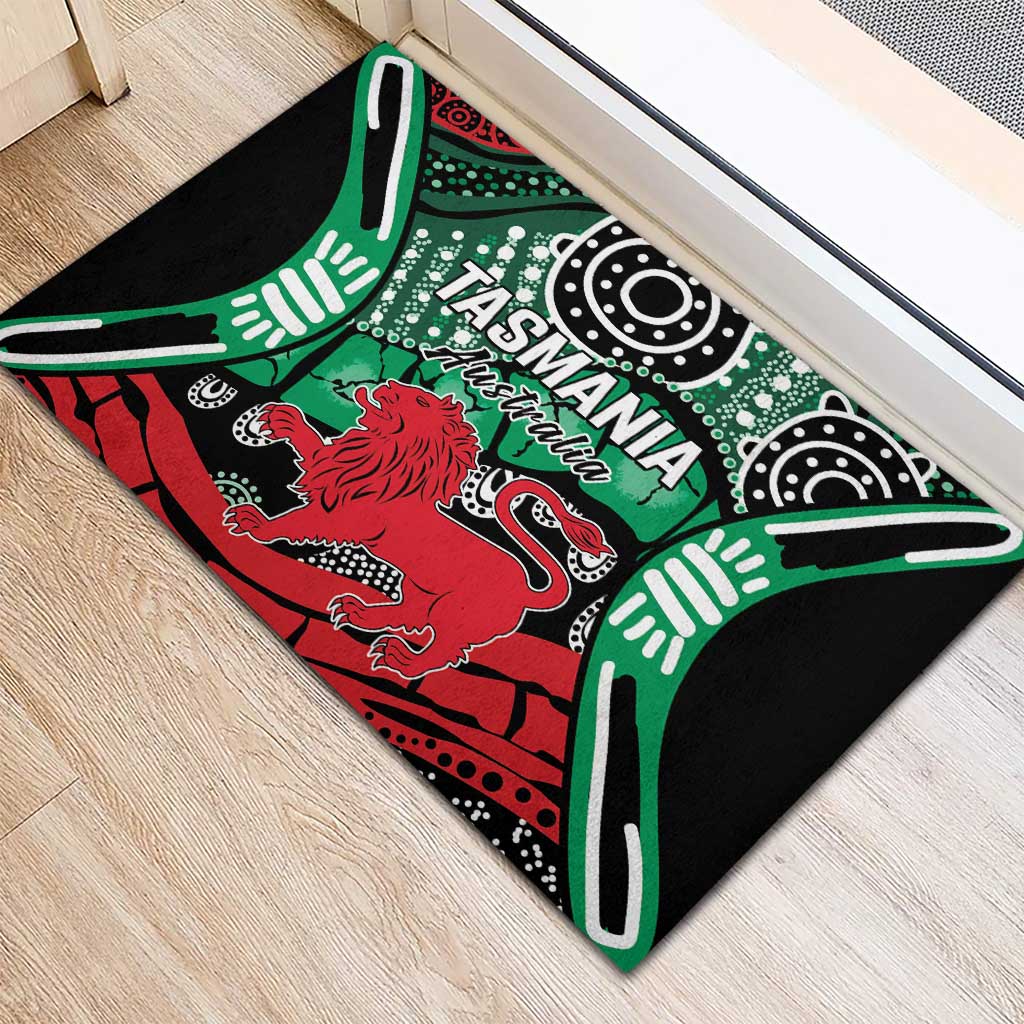 Australia Tasmania State Rubber Doormat Ubertas et Fidelitas