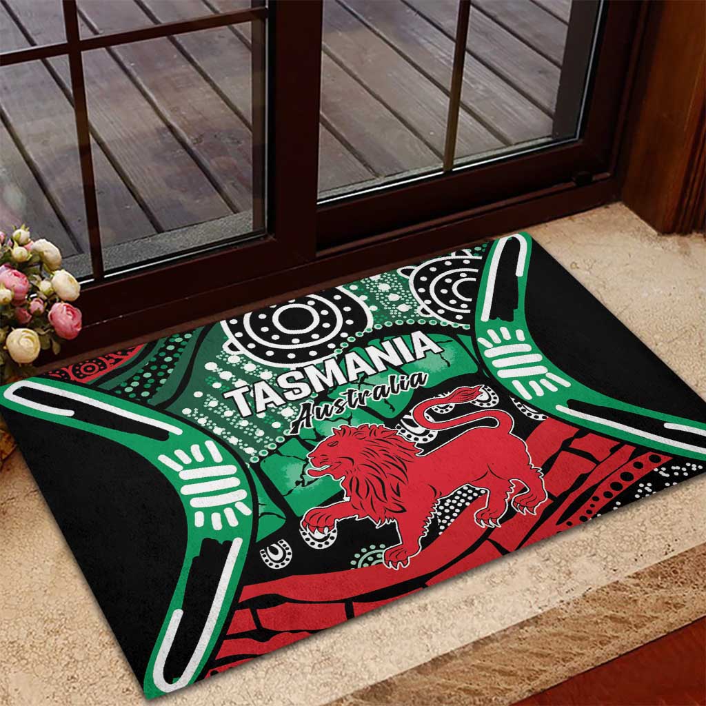 Australia Tasmania State Rubber Doormat Ubertas et Fidelitas