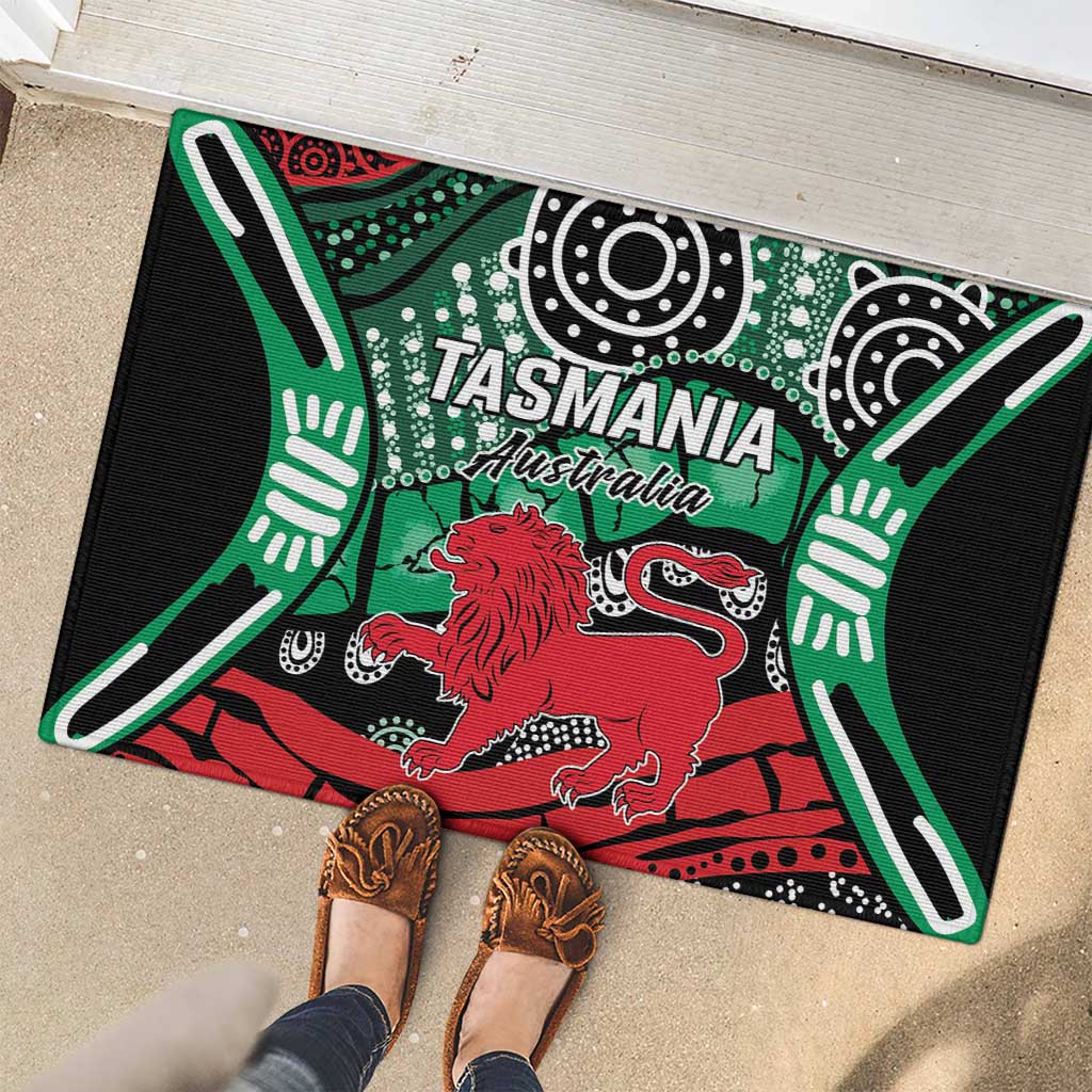 Australia Tasmania State Rubber Doormat Ubertas et Fidelitas