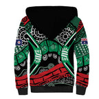 Australia Tasmania State Sherpa Hoodie Ubertas et Fidelitas