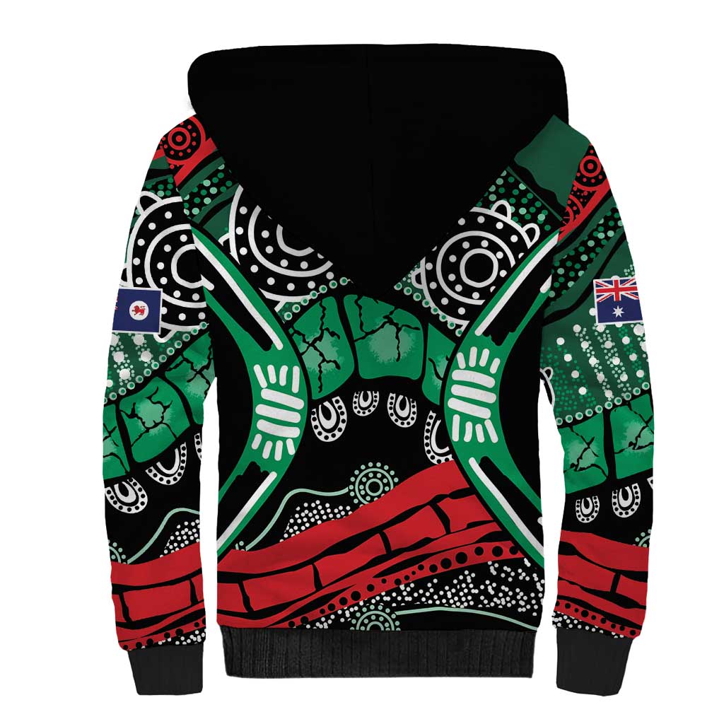 Australia Tasmania State Sherpa Hoodie Ubertas et Fidelitas