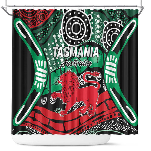 Australia Tasmania State Shower Curtain Ubertas et Fidelitas