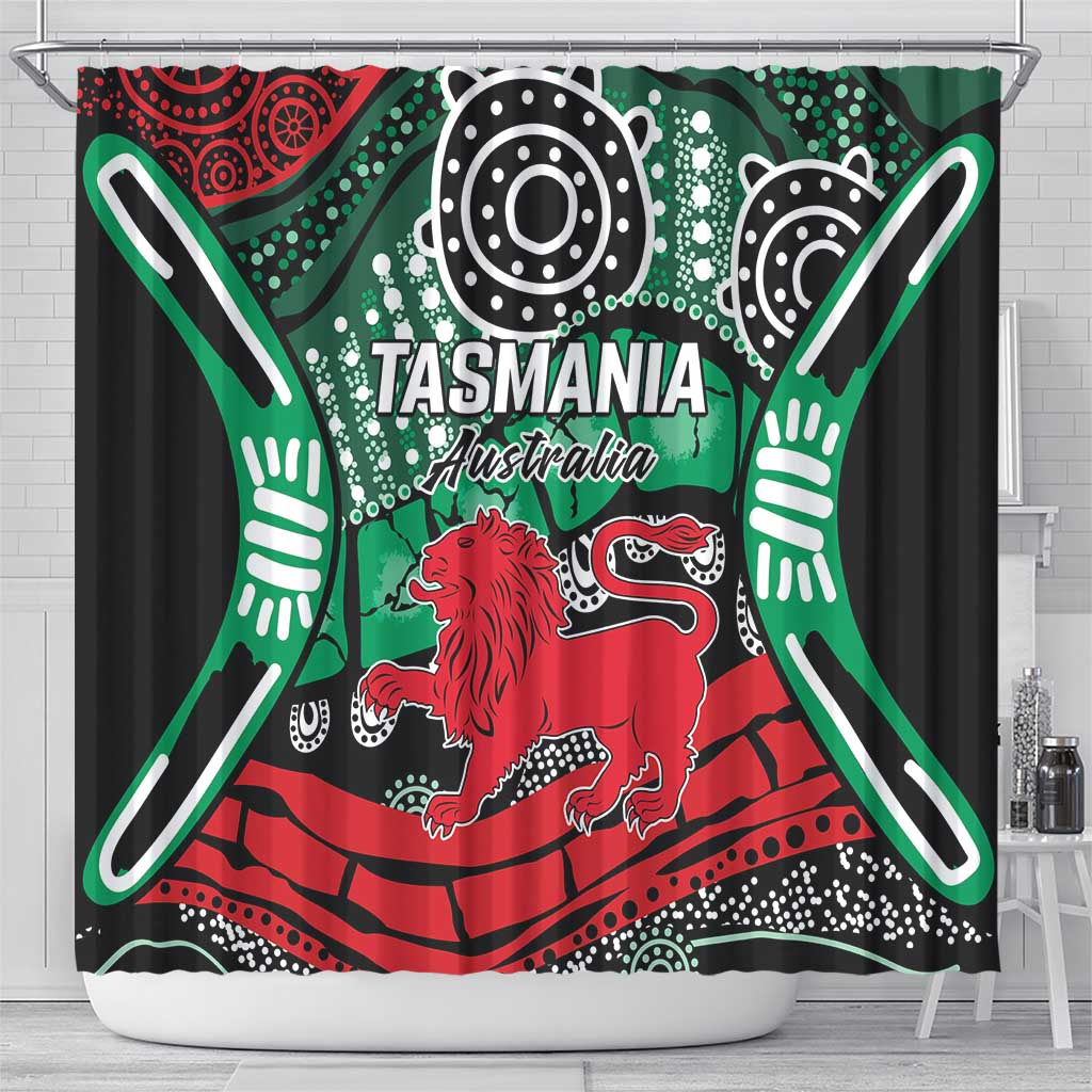 Australia Tasmania State Shower Curtain Ubertas et Fidelitas