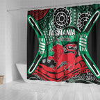 Australia Tasmania State Shower Curtain Ubertas et Fidelitas