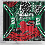 Australia Tasmania State Shower Curtain Ubertas et Fidelitas