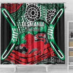 Australia Tasmania State Shower Curtain Ubertas et Fidelitas