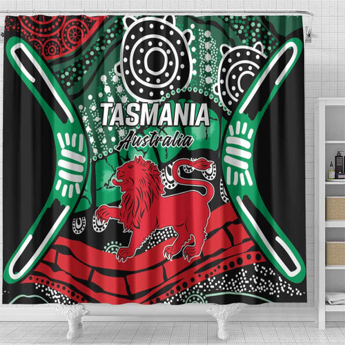 Australia Tasmania State Shower Curtain Ubertas et Fidelitas