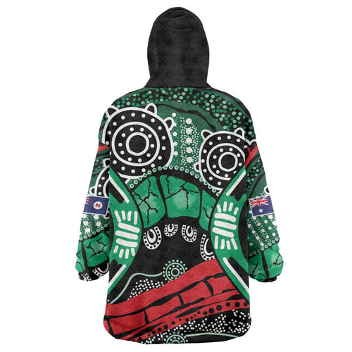 Australia Tasmania State Wearable Blanket Hoodie Ubertas et Fidelitas
