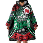 Australia Tasmania State Wearable Blanket Hoodie Ubertas et Fidelitas