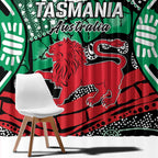 Australia Tasmania State Window Curtain Ubertas et Fidelitas