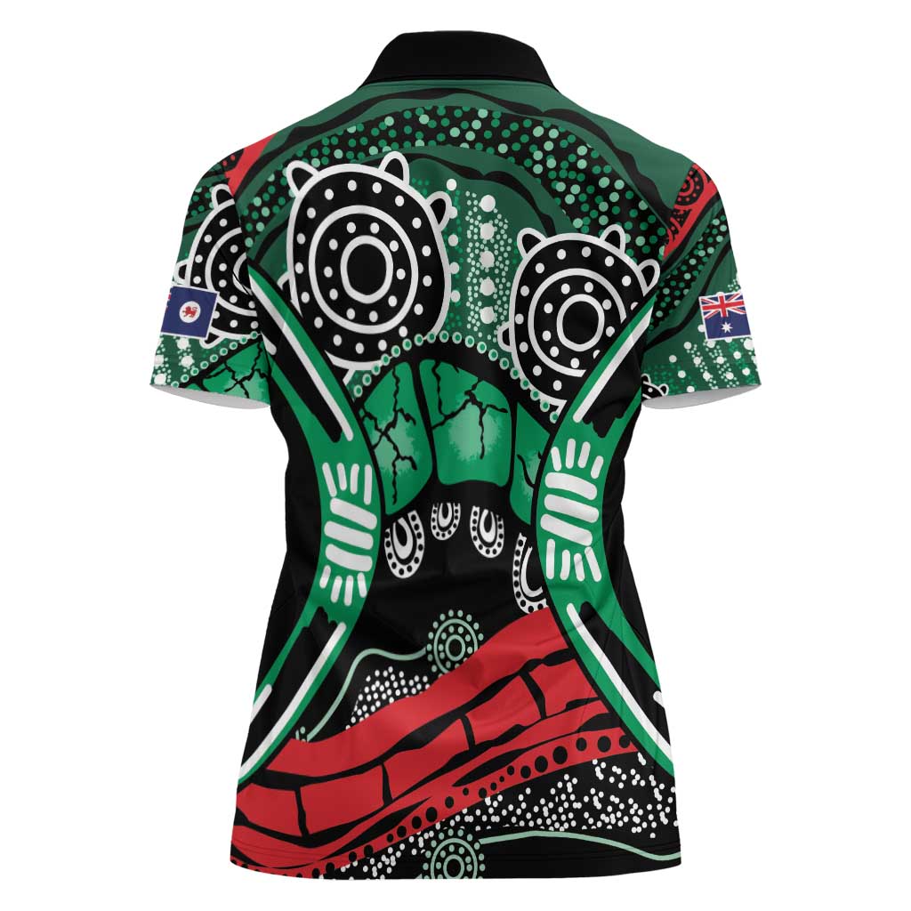 Australia Tasmania State Women Polo Shirt Ubertas et Fidelitas
