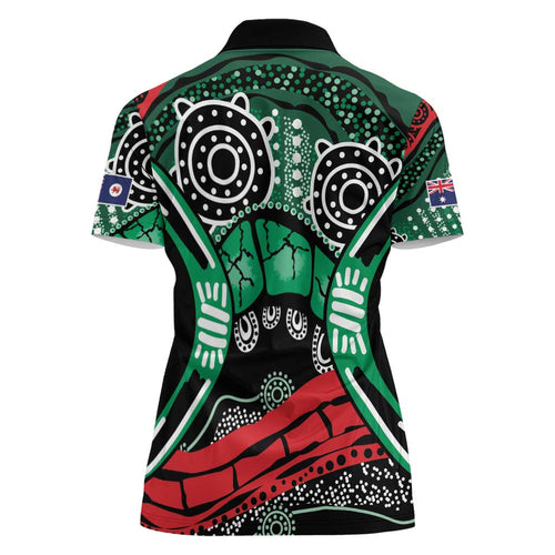 Australia Tasmania State Women Polo Shirt Ubertas et Fidelitas