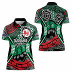 Australia Tasmania State Women Polo Shirt Ubertas et Fidelitas