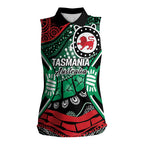 Australia Tasmania State Women Sleeveless Polo Shirt Ubertas et Fidelitas