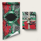 Australia Tasmania State Wrapping Paper Ubertas et Fidelitas - Aussie Hoodie