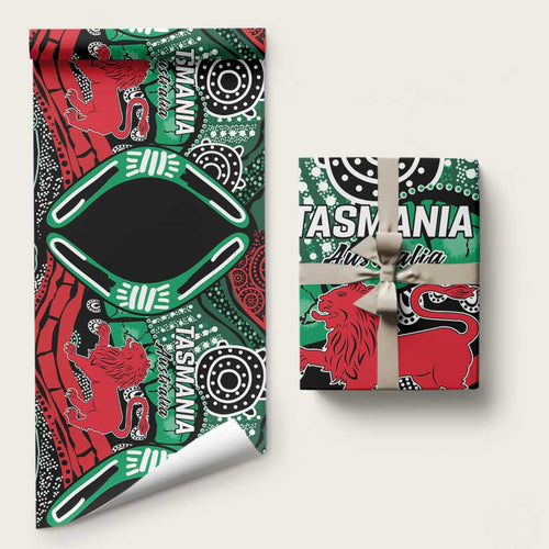 Australia Tasmania State Wrapping Paper Ubertas et Fidelitas - Aussie Hoodie