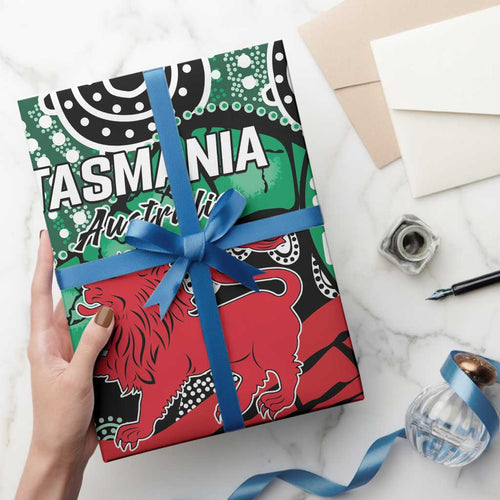 Australia Tasmania State Wrapping Paper Ubertas et Fidelitas - Aussie Hoodie