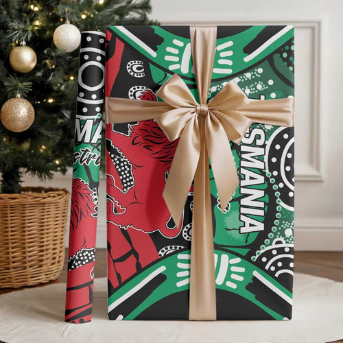 Australia Tasmania State Wrapping Paper Ubertas et Fidelitas - Aussie Hoodie