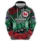 Australia Tasmania State Zip Hoodie Ubertas et Fidelitas