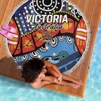 Australia Victoria State Beach Blanket Peace and Prosperity