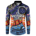 Australia Victoria State Button Sweatshirt Peace and Prosperity