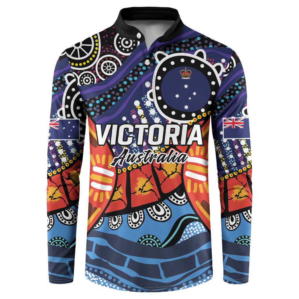 Australia Victoria State Button Sweatshirt Peace and Prosperity