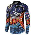 Australia Victoria State Button Sweatshirt Peace and Prosperity
