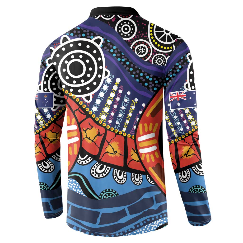 Australia Victoria State Button Sweatshirt Peace and Prosperity