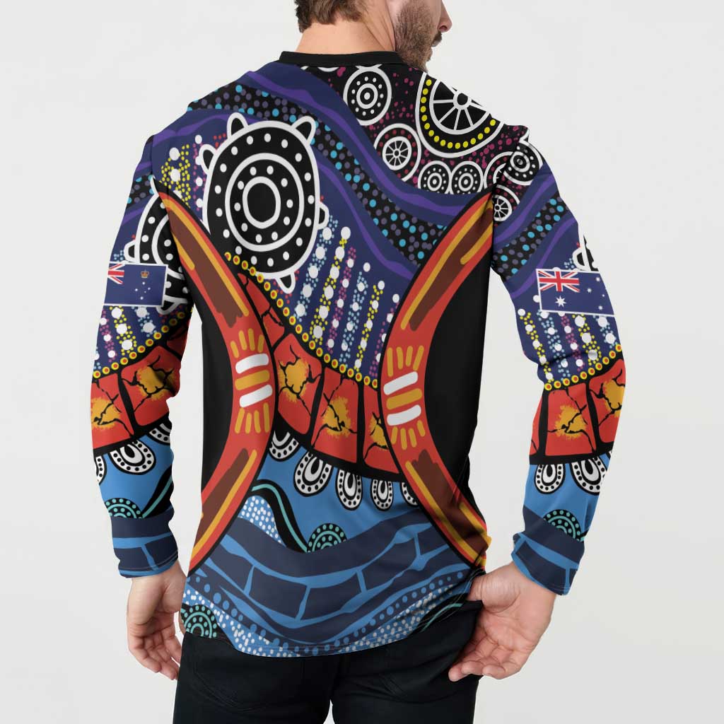 Australia Victoria State Button Sweatshirt Peace and Prosperity