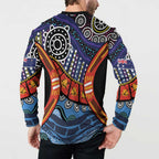 Australia Victoria State Button Sweatshirt Peace and Prosperity