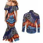 Australia Victoria State Couples Matching Mermaid Dress and Long Sleeve Button Shirt Peace and Prosperity