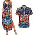 Australia Victoria State Couples Matching Summer Maxi Dress and Hawaiian Shirt Peace and Prosperity