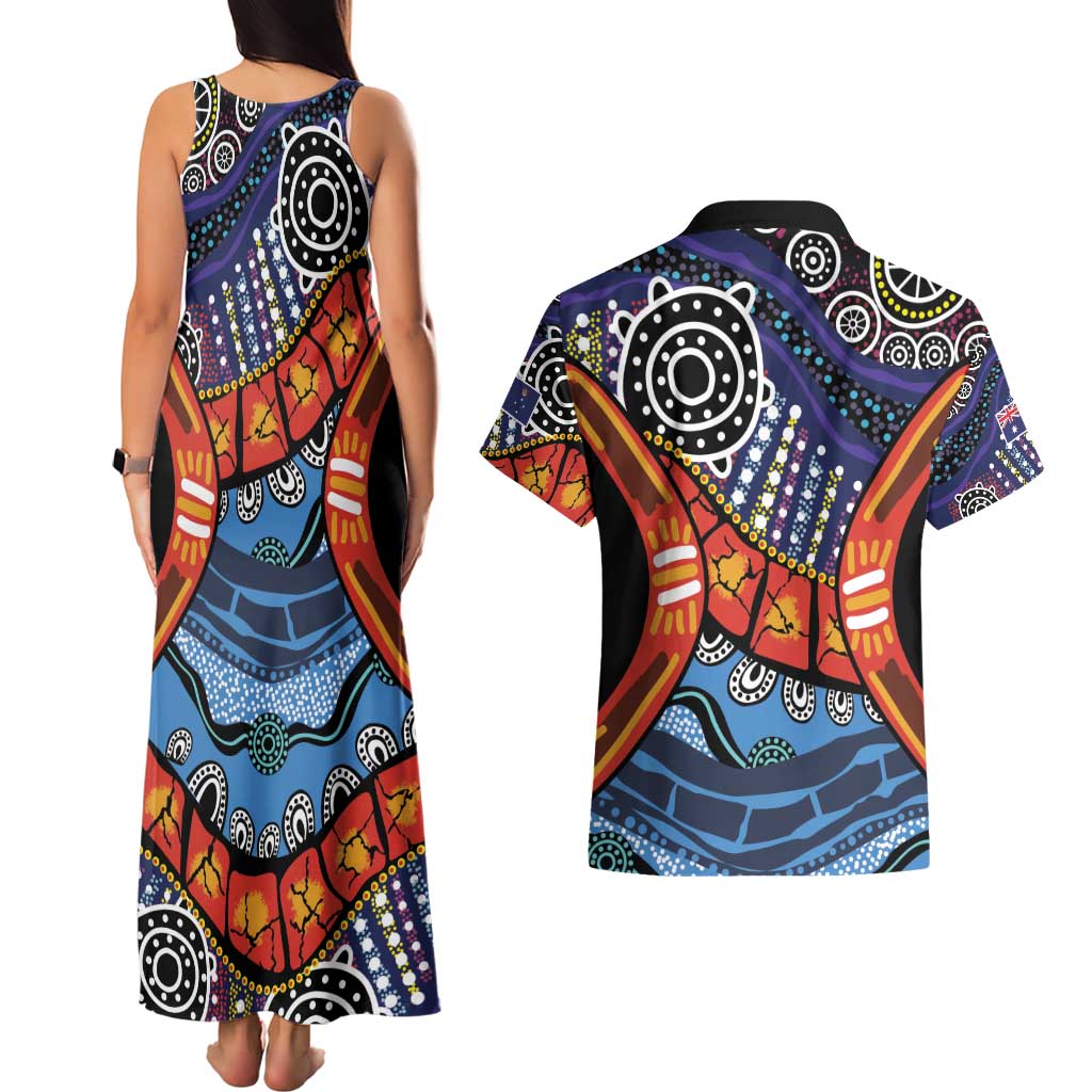 Australia Victoria State Couples Matching Tank Maxi Dress and Hawaiian Shirt Peace and Prosperity