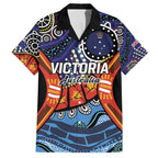 Australia Victoria State Family Matching Off The Shoulder Long Sleeve Dress and Hawaiian Shirt Peace and Prosperity