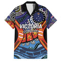 Australia Victoria State Family Matching Off Shoulder Maxi Dress and Hawaiian Shirt Peace and Prosperity