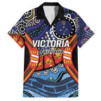 Australia Victoria State Family Matching Off Shoulder Maxi Dress and Hawaiian Shirt Peace and Prosperity