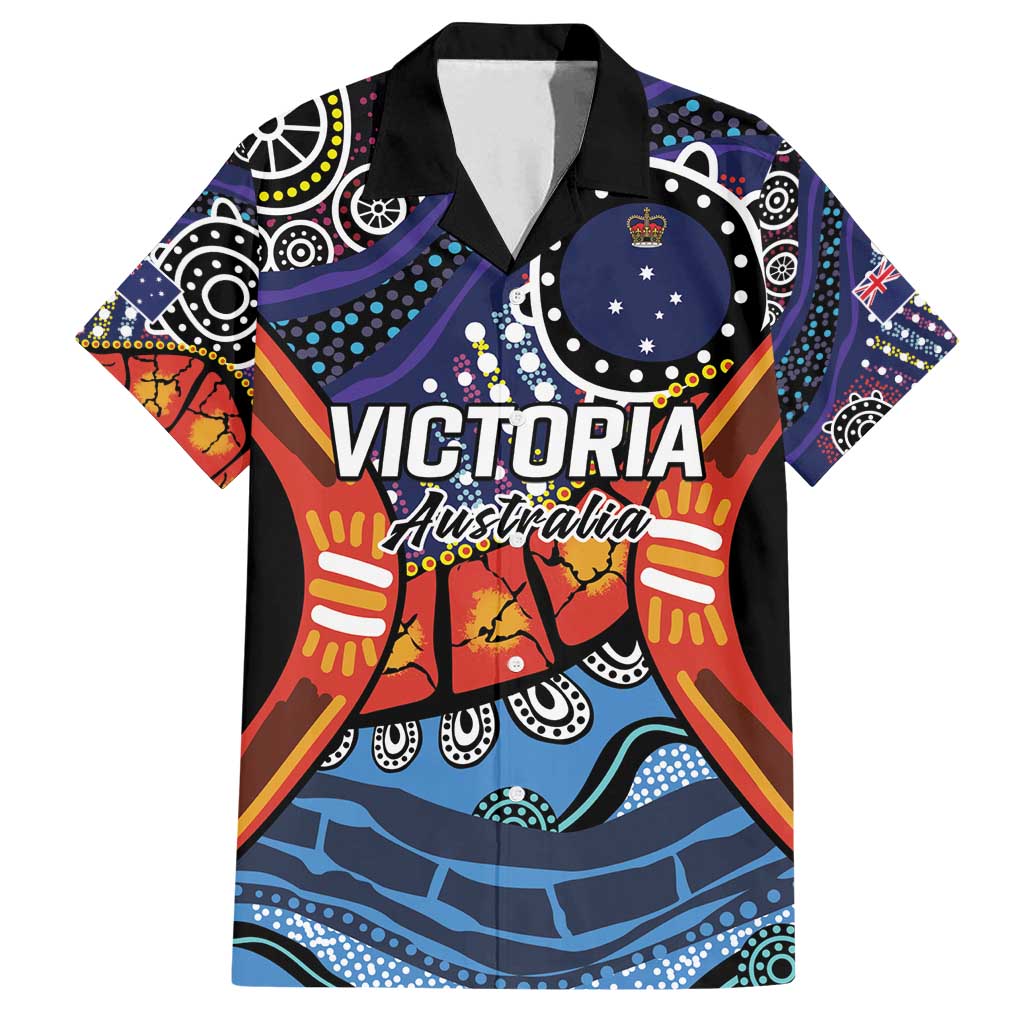 Australia Victoria State Family Matching Off Shoulder Maxi Dress and Hawaiian Shirt Peace and Prosperity