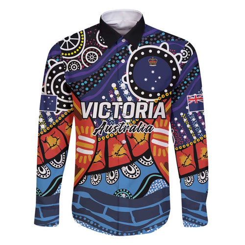 Australia Victoria State Family Matching Off Shoulder Maxi Dress and Hawaiian Shirt Peace and Prosperity