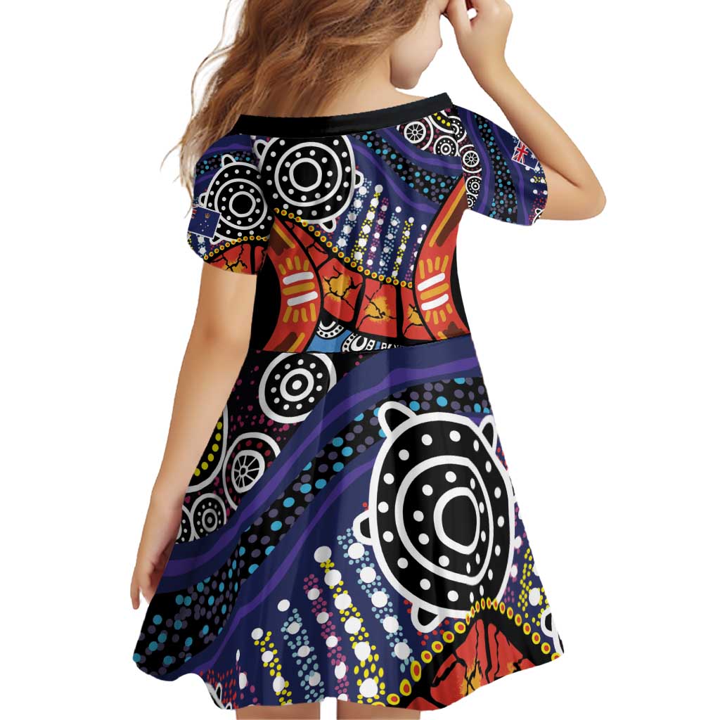Australia Victoria State Family Matching Off Shoulder Short Dress and Hawaiian Shirt Peace and Prosperity