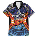 Australia Victoria State Family Matching Short Sleeve Bodycon Dress and Hawaiian Shirt Peace and Prosperity