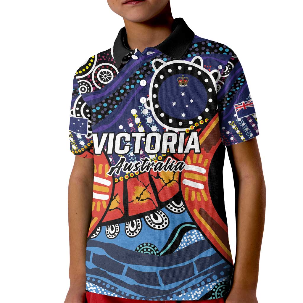 Australia Victoria State Kid Polo Shirt Peace and Prosperity